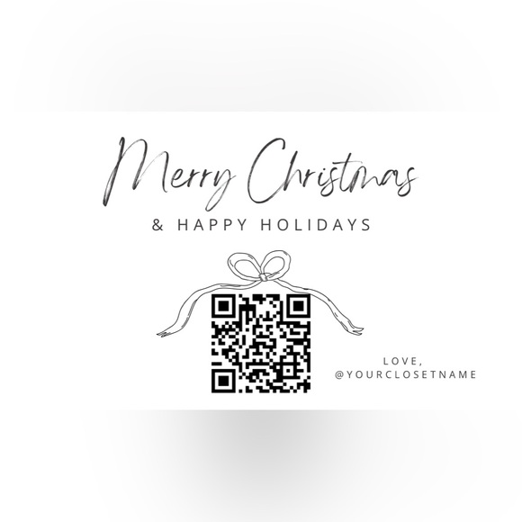 50 Personalized Christmas QR Code Large Stickers - Picture 6 of 6